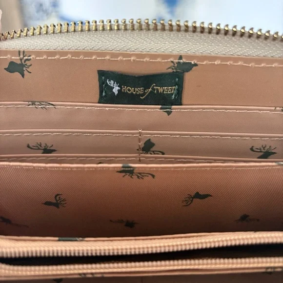 NWT House of Tweed Pheasant Print Zippered Wallet - Picture 4 of 8